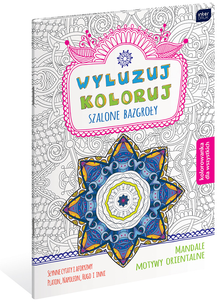 Kolorowanka dla dorosłych B5/32 Wyluzuj mix 4 wzory (7200) Interdruk